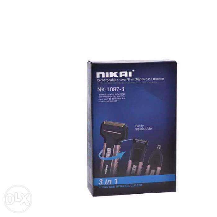 Nikai 3in1 Shaver Nose Trimmer And Groomer NK-1087-3